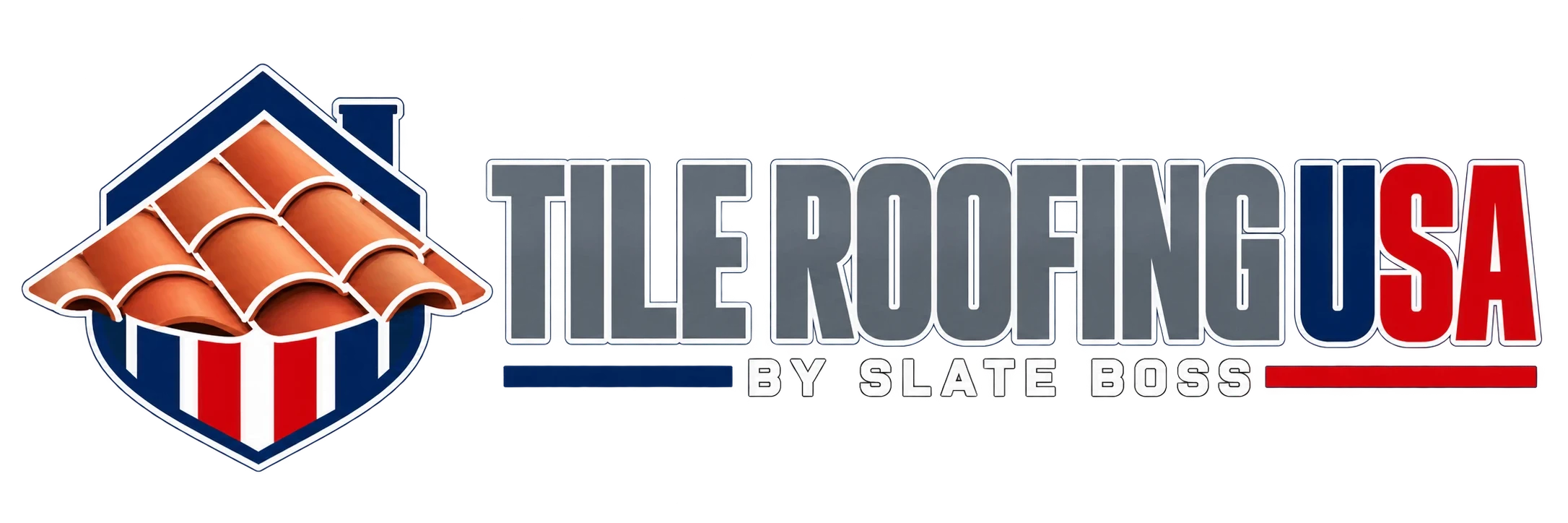 Tile Roofing USA — clay tile roof shield logo